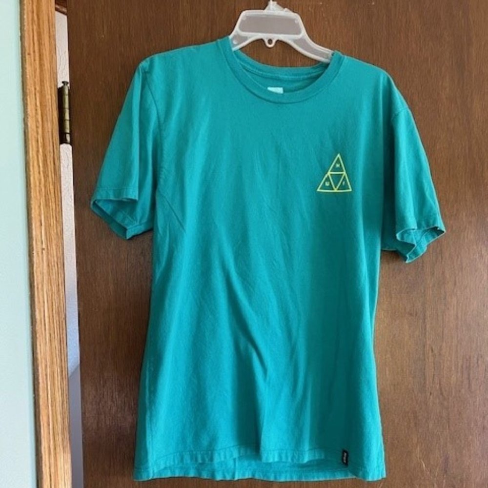 HUF Men's T-shirt size medium green